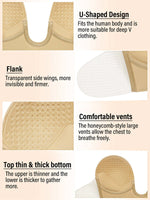Plunge Strapless Invisible Sticky Push Up Bra