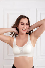 White Aemma Wireless seamless Bra
