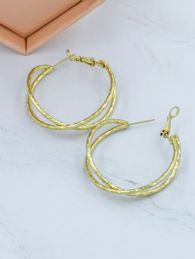 Bellofox Criss Cross Hoops Earrings